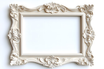 Frame mock up decorated with stucco in Renaissance and Baroque. Ornate Rococo Frame