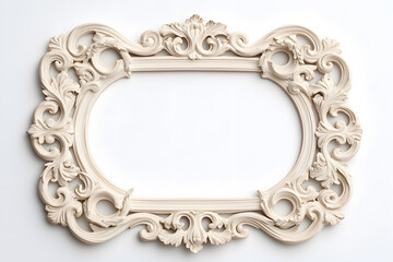 Frame mock up decorated with stucco in Renaissance and Baroque. Ornate Rococo Frame