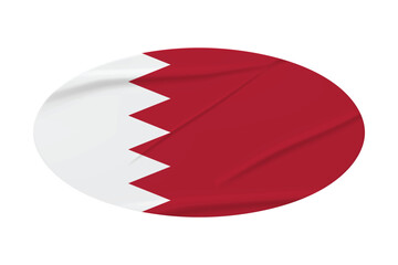 Qatar Flag Stickers. Glue-on, wrinkled stickers or labels