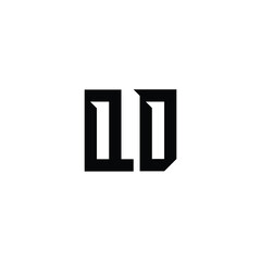 QD monogram logo design letter text name symbol monochrome logotype alphabet character simple logo