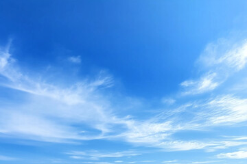 Fototapeta premium Blue Sky with White Fluffy Clouds, summer sky, spring season, blue sky with white cloud background, white cloud on blue sky, blue sky background with clouds, blue sky with clouds, Generative Ai