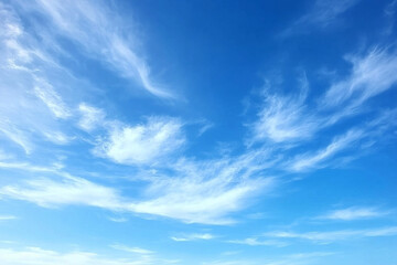 Fototapeta premium Blue Sky with White Fluffy Clouds, summer sky, spring season, blue sky with white cloud background, white cloud on blue sky, blue sky background with clouds, blue sky with clouds, Generative Ai