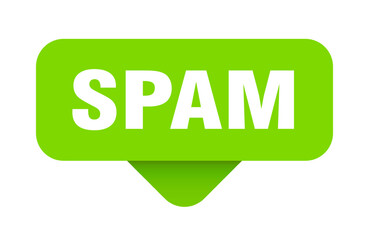 Fototapeta premium spam sticker. spam sign on transparent background