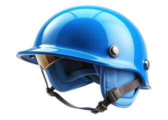 Naklejka premium Isolated Blue Helmet Aerial View: UN Peacekeeper Equipment Overhead Shot