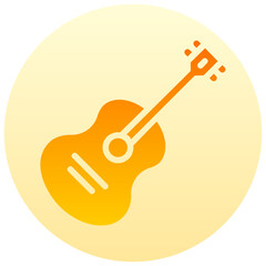 guitar vector round gradient icon