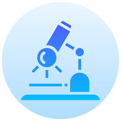 Obraz premium microscope vector round gradient icon
