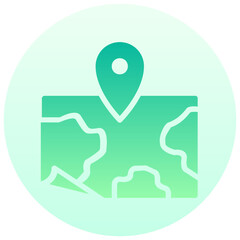 map vector round gradient icon