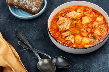 Ukrainian borsch,traditional soup.
