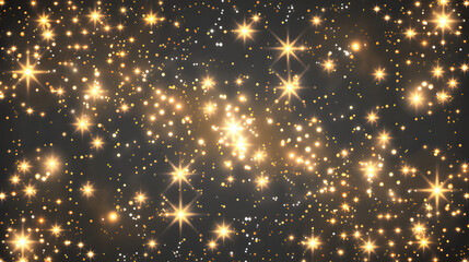 A vibrant cosmic scene filled with twinkling stars against a dark background.