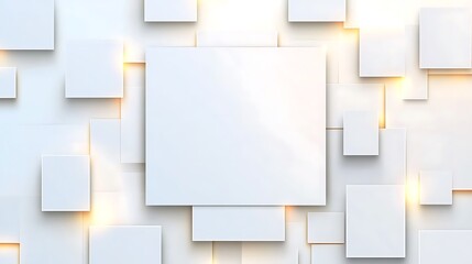 Abstract White Square Geometric Design Background