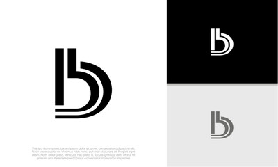Initials B logo design. Initial Letter Logo. Innovative high tech logo template.	
