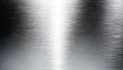 Brushed metal texture, light reflection, dark background, design element