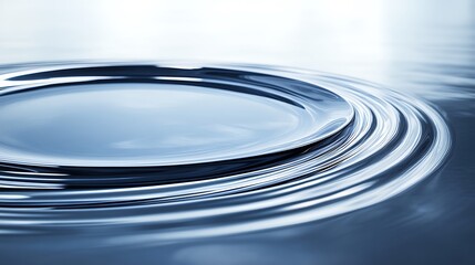 Abstract Image of Water Ripples and Circular Reflections