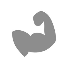Muscle or biceps vector icon. Bodybuilder and bodybuilding symbol.