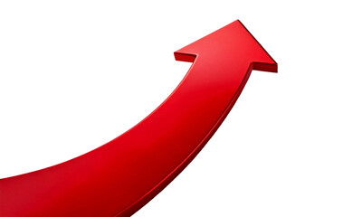 red arrow PNG format, isolated graphic, transparent white background, realistic details, high resolution, perfect for design projects, branding, advertising, packaging, presentations, and digital, web