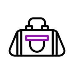 Sport Bag with a purple line and rounded handles