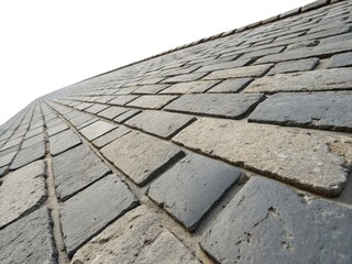 Gray Brick Wall Texture - Abstract Bird's Eye View Background
