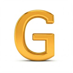 3d golden letter G