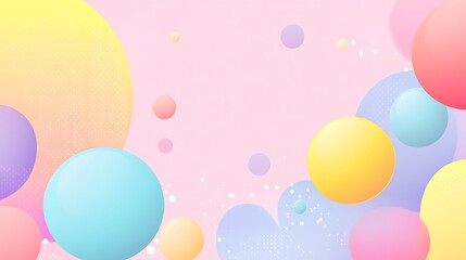 Pastel Colored Circles Abstract Background Design