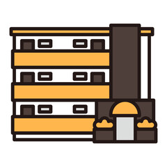 シンプルなマンションのアイコン