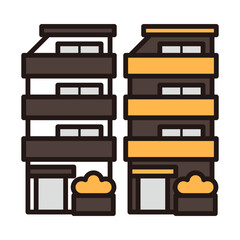 シンプルなマンションのアイコン