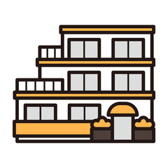 シンプルなマンションのアイコン