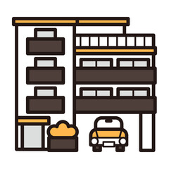 シンプルなマンションのアイコン
