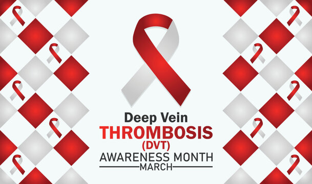 Deep Vein Thrombosis (DVT) Awareness Month. March. Vector illustration. Design for banner, poster or print.