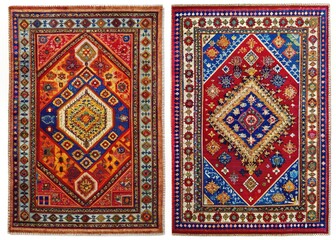 Two-Tone Carpets on White - High-Quality, Vibrant