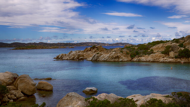Mediterranean landscape of Caprera Island, La Maddalena Archipelago, Sardinia