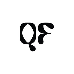 QF monogram logo design letter text name symbol monochrome logotype alphabet character simple logo