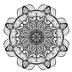 Mandala Art Design for Coloring Book 