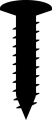 Long Screw Wall Construction Assembly Silhouette