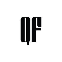 QF monogram logo design letter text name symbol monochrome logotype alphabet character simple logo