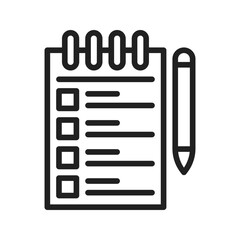 Notepad icon vector image. Suitable for mobile apps, web apps and print media.