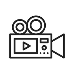 Video Camera icon vector image. Suitable for mobile apps, web apps and print media.