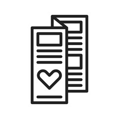 Brochure icon vector image. Suitable for mobile apps, web apps and print media.