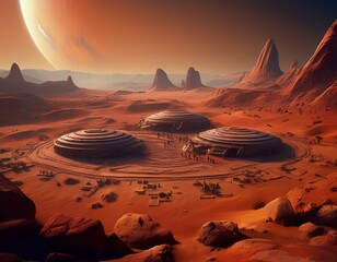 Ruins of an Ancient Alien Civilization on a Mysterious Fantasy Planet