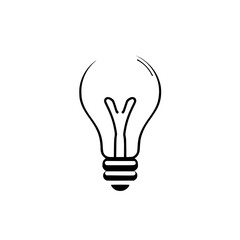Illuminating Ideas: A Simple Lightbulb Graphic Representing Innovation and Creative Thinking