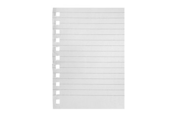 The  isolated sheet of paper