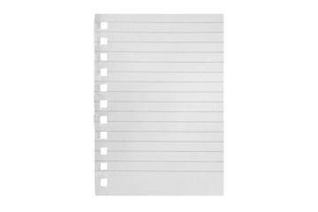 The  isolated sheet of paper