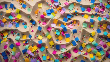 Colorful confetti art creative studio digital image bright atmosphere