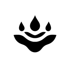 Fototapeta premium Water Drop Harmony: Abstract Nature Icon. A symbol of purity, balance, and environmental conservation. Perfect for eco-conscious branding and design projects.