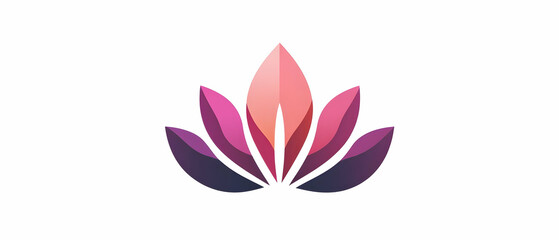 Obraz premium Pink lotus design, white background, logo use