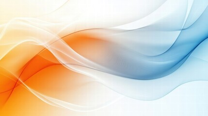Obraz premium Abstract Orange White and Blue Wavy Background