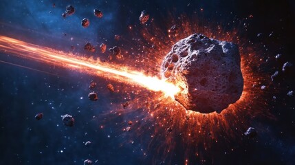 A futuristic asteroid deflection system using laser arrays and kinetic impactors