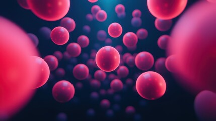 A glowing data network visualized as interconnected neon spheres floating in a dark void, symbolizing high-speed communication and technology