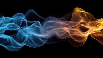 Obraz premium Abstract Smoke with Glowing Fire Patterns