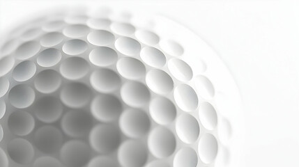 Close-up of textured white golf ball surface with dimples