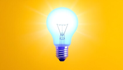  The brightest light bulb captures attention agains 